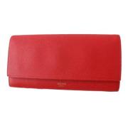 Pre-owned Leather wallets Celine Vintage , Red , Dames