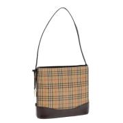 Pre-owned Canvas shoulder-bags Burberry Vintage , Beige , Dames