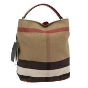 Pre-owned Canvas handbags Burberry Vintage , Beige , Dames