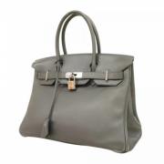 Pre-owned Leather handbags Hermès Vintage , Black , Dames