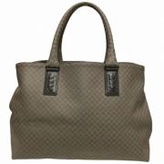 Pre-owned Leather totes Bottega Veneta Vintage , Beige , Dames