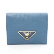 Pre-owned Leather wallets Prada Vintage , Blue , Dames