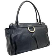 Pre-owned Leather totes Gucci Vintage , Black , Dames