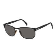 Zwarte metalen zonnebril voor mannen Eyewear by David Beckham , Black ...