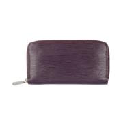 Pre-owned Leather wallets Louis Vuitton Vintage , Purple , Dames