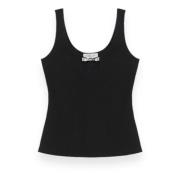 Geribbelde Tanktop Blumarine , Black , Dames