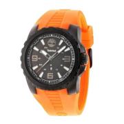 Zwarte Siliconen Band Quartz Herenhorloge Timberland , Black , Heren