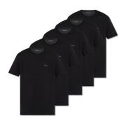 Logo Pakket van 5 T-shirts, Zwart, Katoen Paul Smith , Black , Heren