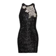 Korte Paillettenjurk Balmain , Black , Dames