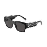 Dg6184-501/87 Zonnebril Zwart Grijs Dolce & Gabbana , Black , Heren