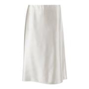 Witte Viscose Midi Rok Jil Sander , White , Dames