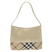 Pre-owned Fabric shoulder-bags Burberry Vintage , Beige , Dames