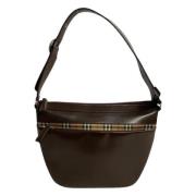 Pre-owned Leather shoulder-bags Burberry Vintage , Brown , Dames