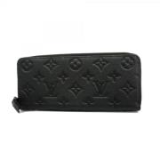 Pre-owned Leather wallets Louis Vuitton Vintage , Black , Dames