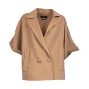 Korte wollen jas met dubbele rij knopen Max Mara Weekend , Beige , Dam...