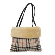 Pre-owned Wool handbags Burberry Vintage , Beige , Dames