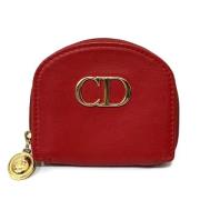 Pre-owned Leather wallets Dior Vintage , Red , Dames