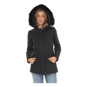 Harrington jack met afneembare bontkraag Peuterey , Black , Dames