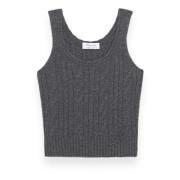 Gebreide Tank Top Blumarine , Gray , Dames