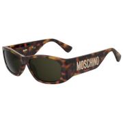 Bruin Acetaat Dames Zonnebril Moschino , Brown , Dames