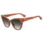 Stijlvolle dameszonnebril in Havana Orange Moschino , Multicolor , Dam...