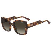 Bruine Acetaat Dames Zonnebril Moschino , Brown , Dames