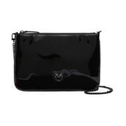 Stijlvolle Leren Tas voor Vrouwen Pinko , Black , Dames