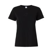 Casual Katoenen T-Shirt voor Vrouwen Pinko , Black , Dames