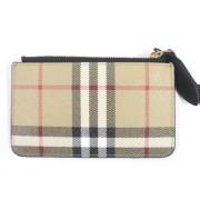 Pre-owned Leather wallets Burberry Vintage , Beige , Dames