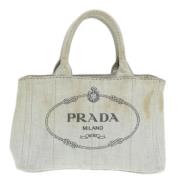 Pre-owned Canvas prada-bags Prada Vintage , Gray , Dames