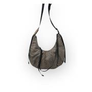 Crossbody Hobo Tas Borbonese , Brown , Dames