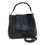 Pre-owned Leather handbags Gucci Vintage , Black , Dames