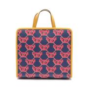 Pre-owned Canvas totes Gucci Vintage , Blue , Dames