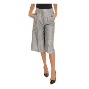 Hoge Taille Wijde Broek met Zakken Liu Jo , Gray , Dames