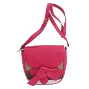 Pre-owned Leather shoulder-bags Burberry Vintage , Pink , Dames