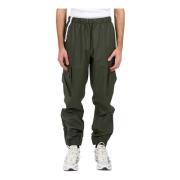 Utility Cargobroek met Elastische Tailleband Rains , Green , Heren