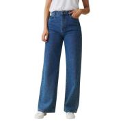 High Rise Wide Jeans Lexington , Blue , Dames