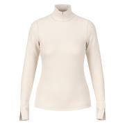 Lange mouwen katoenen T-shirt met knoopdetail Marc Cain , Beige , Dame...