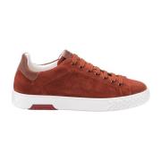 Ravenna Sneaker Casual Suede Testoni , Brown , Heren