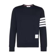 Blauwe Sweater met 4-Bar Streep Thom Browne , Blue , Heren