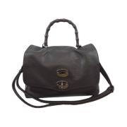 Bruin Leren Dagelijkse Kleine Tas Zanellato , Brown , Dames