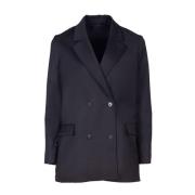 Double-Breasted Blazer met SURFLEX-stof RRD , Black , Dames