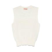 Kant Merino Vest Ermanno Scervino , Beige , Dames