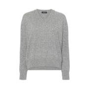 Pailletdetail V-hals Woltrui Fabiana Filippi , Gray , Dames