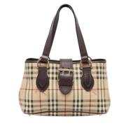 Pre-owned Leather shoulder-bags Burberry Vintage , Brown , Dames