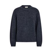 Stijlvolle pullover in vintage indigo Freequent , Blue , Dames