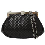 Pre-owned Leather chanel-bags Chanel Vintage , Black , Dames