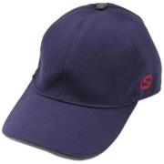 Pre-owned Canvas hats Gucci Vintage , Blue , Dames