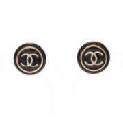 Pre-owned Metal earrings Chanel Vintage , Yellow , Dames