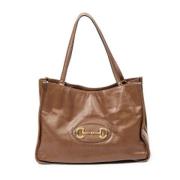 Pre-owned Leather gucci-bags Gucci Vintage , Brown , Dames